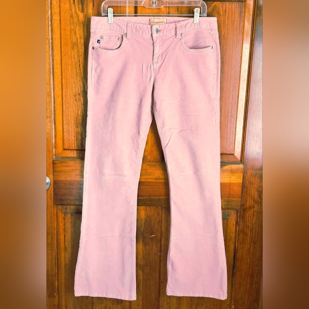 Aeropostale Low Rise Blush Pink Cotton Corduroy 5 Pocket Pant Size 9/10 Long